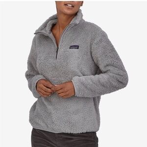 Patagonia Los Gatos 1/4 zip Fleece Pullover Light Gray Sherpa XL Salt Grey